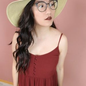 Burgundy Shift Dress